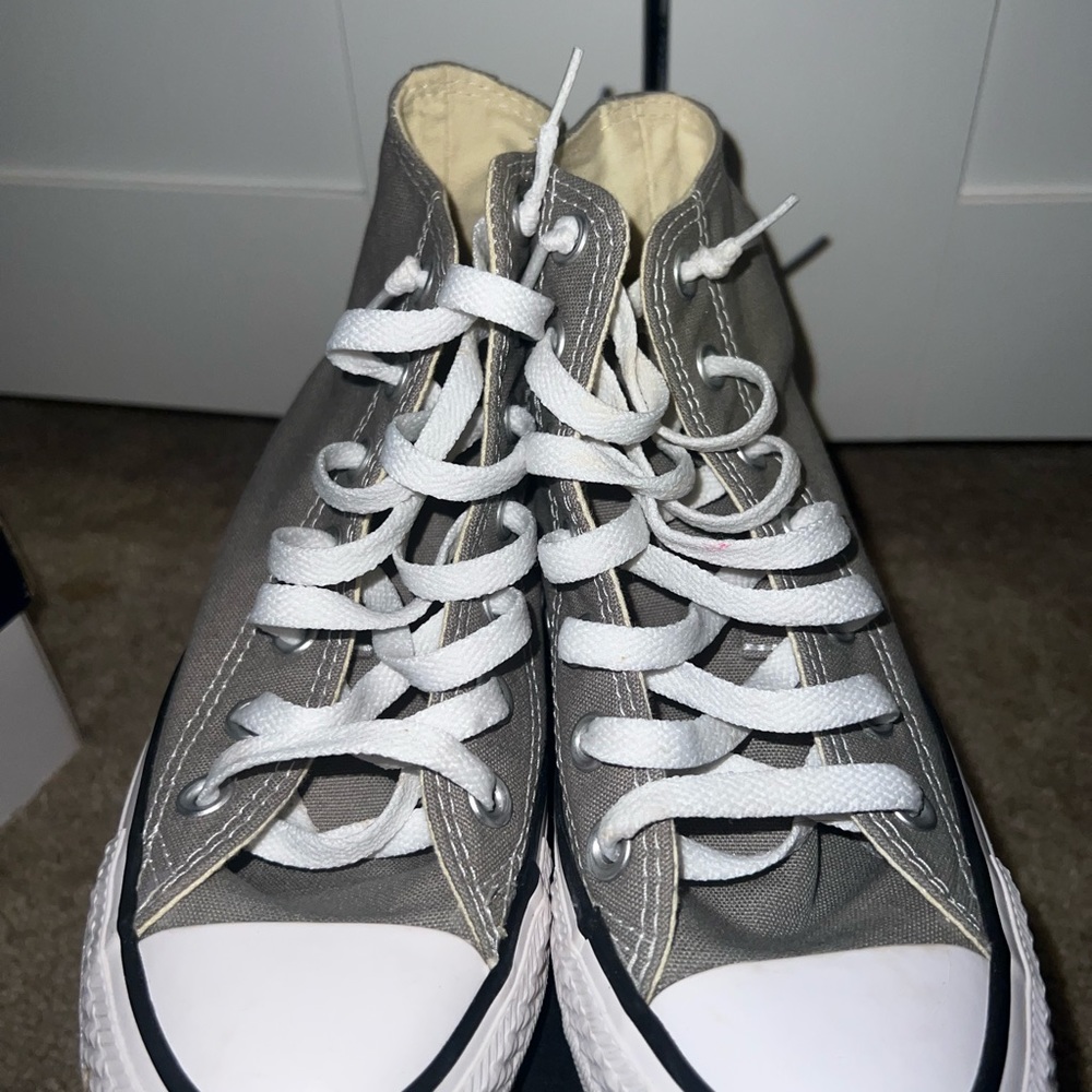 Women’s Grey Converse Hightops, Size 6, Gently Worn!